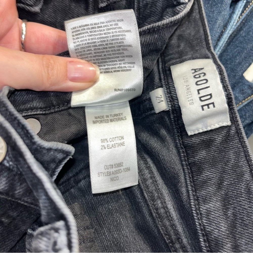 Agolde Riley High Rise Straight Crop Jeans Size 24 - Picture 10 of 10